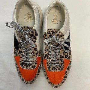 Oasis Society Spice Leopard Print Running Sole Man's Sneakers Size 10